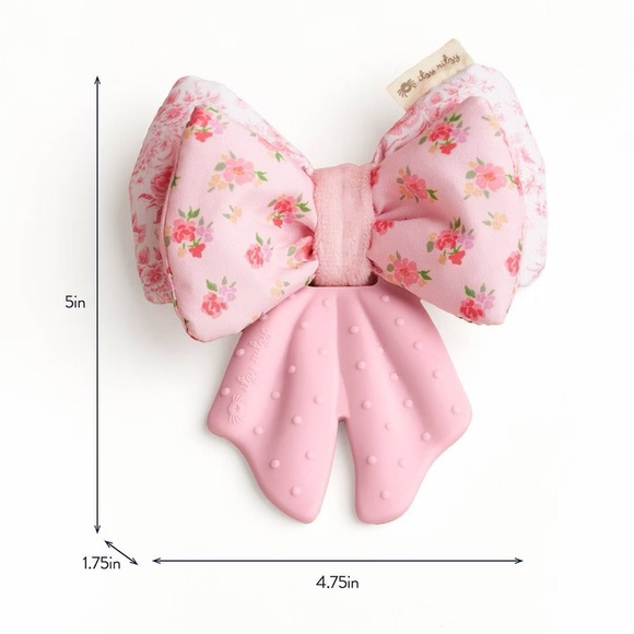 NEW Itzy Ritzy Sweetie Crinkle Bow Silicone Sensory Teether Toy - Picture 5 of 5